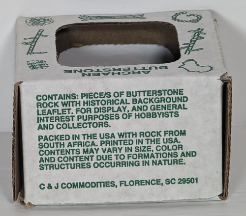 Archaen Butterstone - South African Rock w/Historical Background Leaflet - Picture 2 of 7