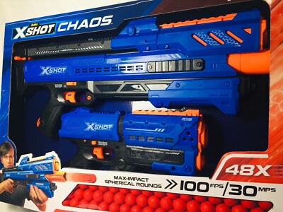 ZURU X-Shot ,Chaos Orbit & Meteor Ball - 48 X, MAX IMPACT 100 FPS