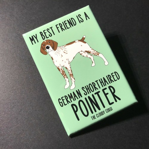 German Shorthaired Pointer Dog Magnet Best Friend Cartoon Pet Art Gift and Decor - Picture 3 of 12