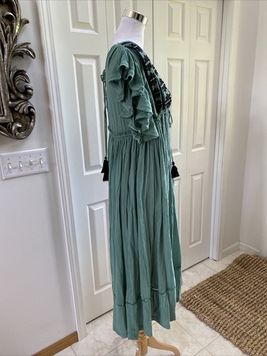 NWT Free people green beach comber boho midi dress s $168 - Picture 7 of 10