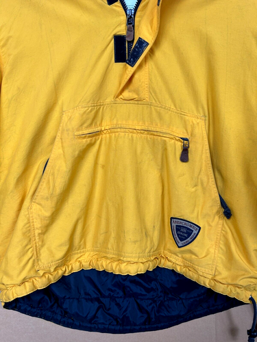 Vintage Abercrombie & Fitch Pullover Jacket Men's Large Fleece Lined Hooded - Picture 2 of 22
