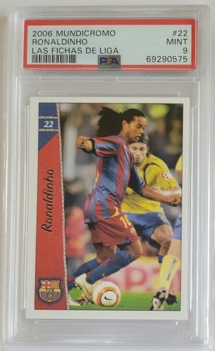 2006 Mundicromo Ronaldinho Las Fichas De Liga #22 PSA 9