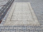 Oushak Rug 6x10 Neutral, Handmade Wool Rug, Rugs For Living Room, Vintage Style