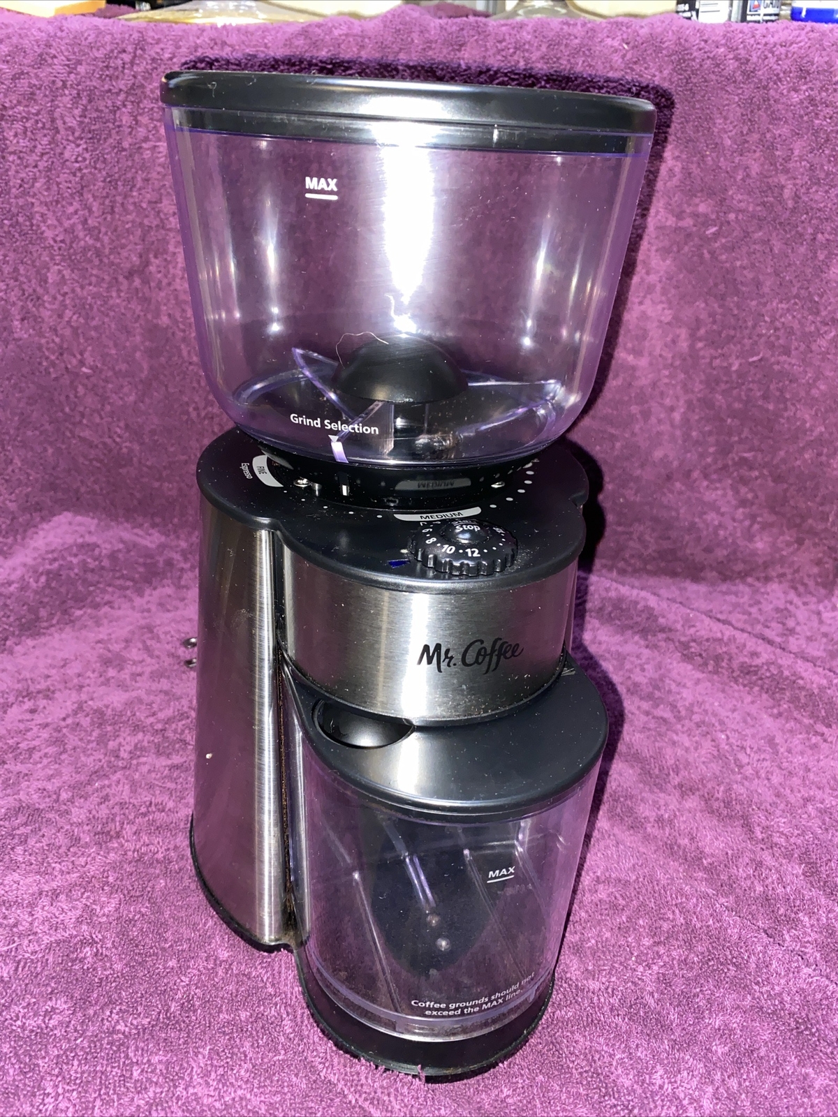  Mr. Coffee Automatic Burr Mill Grinder with 18 Custom