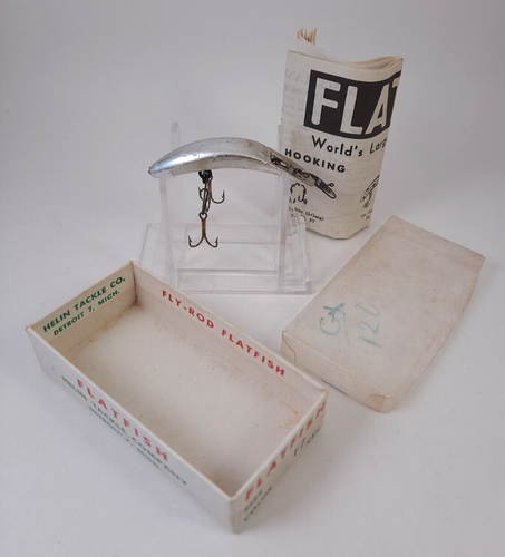 Helin Tackle Fly-Rod Flatfish F7 SPL Vintage Fishing Lure Box and Paperwork Mich - Picture 12 of 12