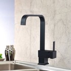 Bathroom Kitchen Black Single hole Basin Vessel Sink Faucet 1 Handle Mixer Tap