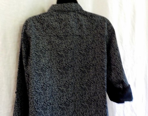 Camisa Tranquility Mayhem Talla M Nueva con Etiquetas Negra Floral 100% Algodón Manga Larga Ajuste - Imagen 7 de 12