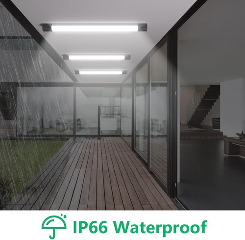 1.3FT 4FT 5FT LED Batten Tube Light Strip Office Garage Ceiling 6000K with Plug - Picture 7 of 12