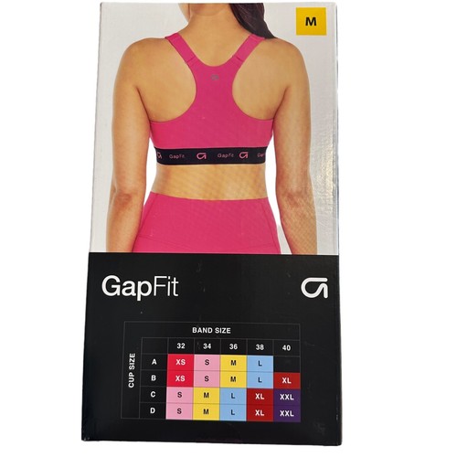 GAP Fit Womens Size M Pink 4-Way Stretch Moisture Wicking Racerback Sports Bra - Picture 2 of 5