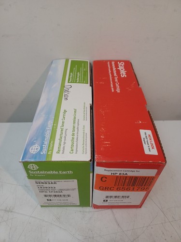 2pk STAPLES Remaufactured BLK TONER (SEB83AR) Replacement Cartridge for HP 83A - Bild 3 von 12