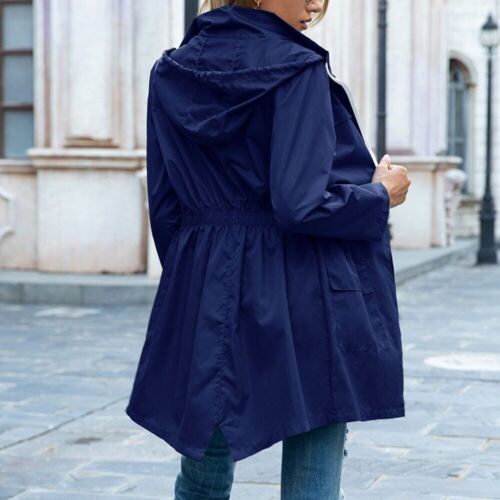 Women's Raincoats Windbreaker Rain Jacket Waterproof Lightweight Outdoor Hooded - Picture 6 of 29
