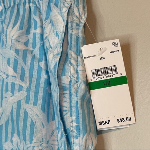 Pantalones Cortos para Dormir Tommy Bahama Para Hombres Estampado de Rayas de Palma Tejidos - Imagen 4 de 4