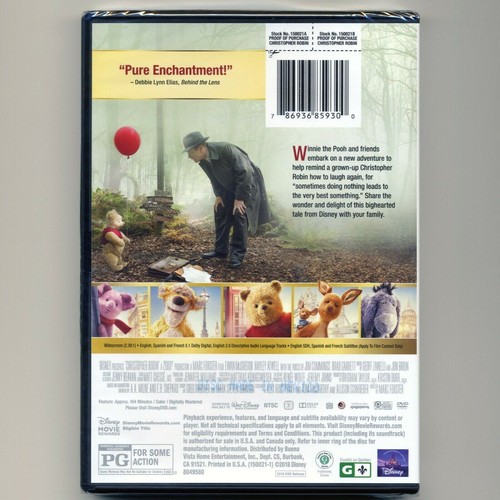 Disney Christopher Robin 2018 PG movie, new DVD Ewan McGregor Winnie Pooh Tigger - Bild 2 von 8