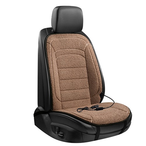 12V Car Heated Seat Cover Brown Cushion Warmer Heating Warming Pad Winter Cover - Bild 1 von 6