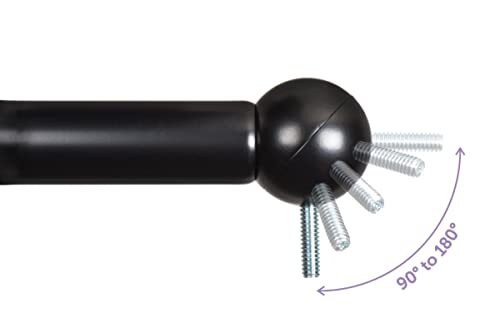 Bay Window Curtain Rod Corner Connector - for Rods of 5/8 to 1-1/8 Inch - Chrome - Picture 3 of 4