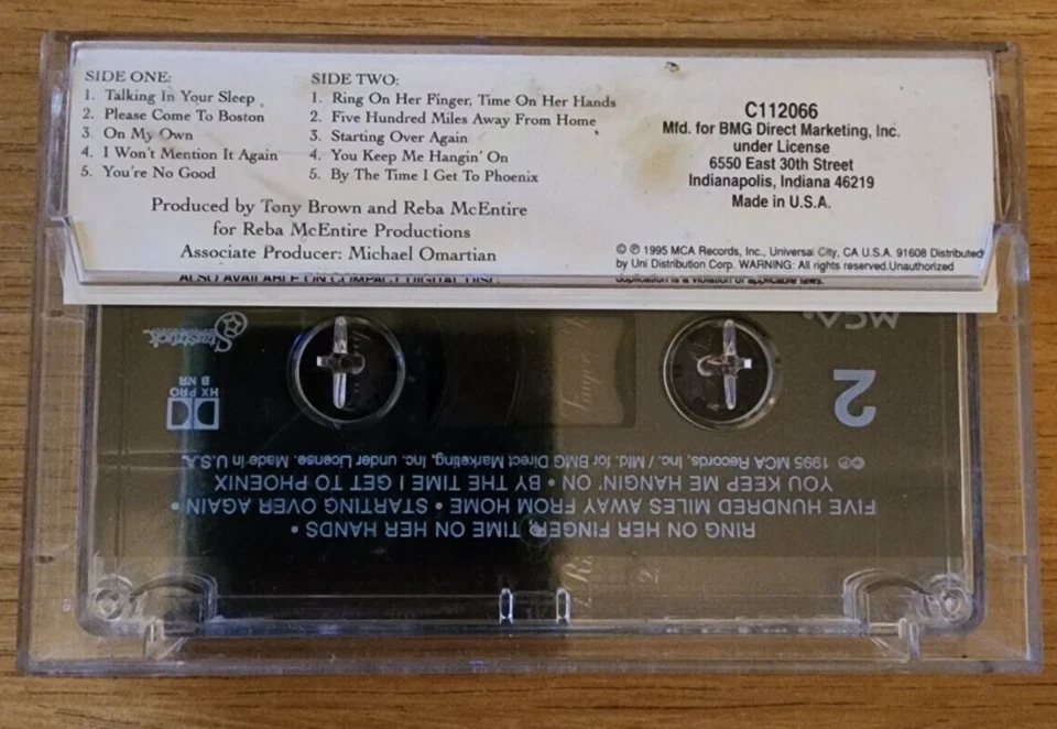 Starting Over - Reba McEntire (Cassette Tape, Oct-1995, MCA Nashville) - Image 2 of 4