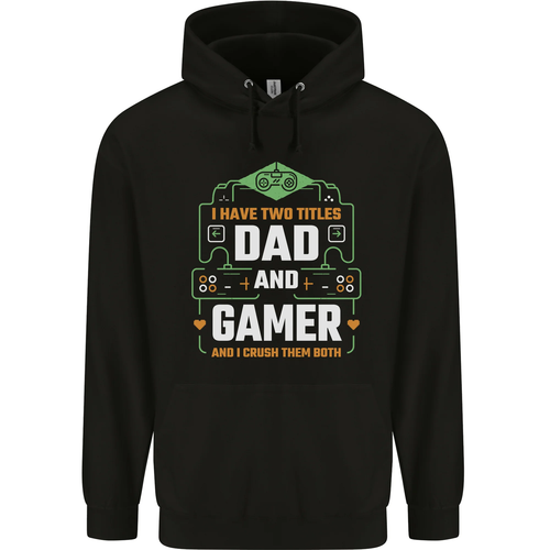 Dad & Gamer Funny Fathers Day Gaming Childrens Kids Hoodie - Picture 16 of 64
