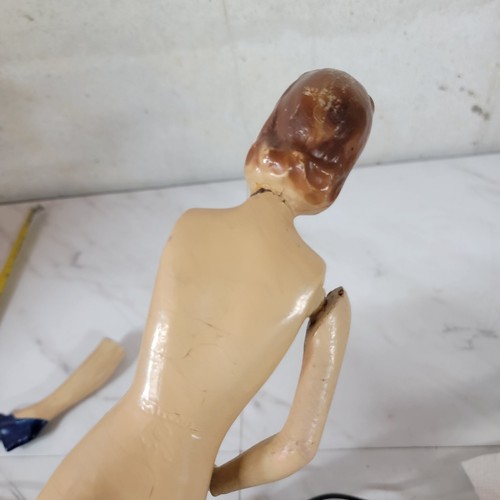 Maniquí miniatura encimera vintage 15" alto base pierna rota brazo perdido - Imagen 7 de 16