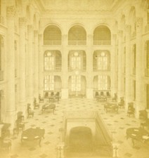 Stereoview Photo Boston Massachusetts Bates Hall Allen Public Library