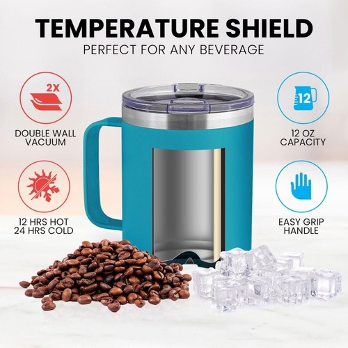 Zulay Thermo Kaffeebecher mit Deckel (12 oz) - Bild 28 von 57