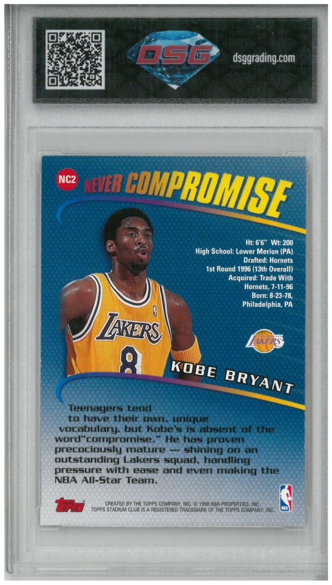 1998-99 Topps Stadium Club KOBE BRYANT #NC2 Never Compromise