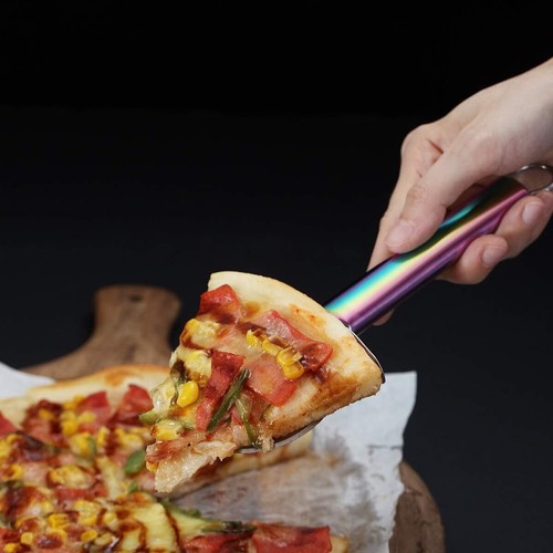 Pizza Wheel, Rainbow Handle Stainless Steel Pizza Cutter, Super Sharp Pizza Slic - Bild 7 von 8