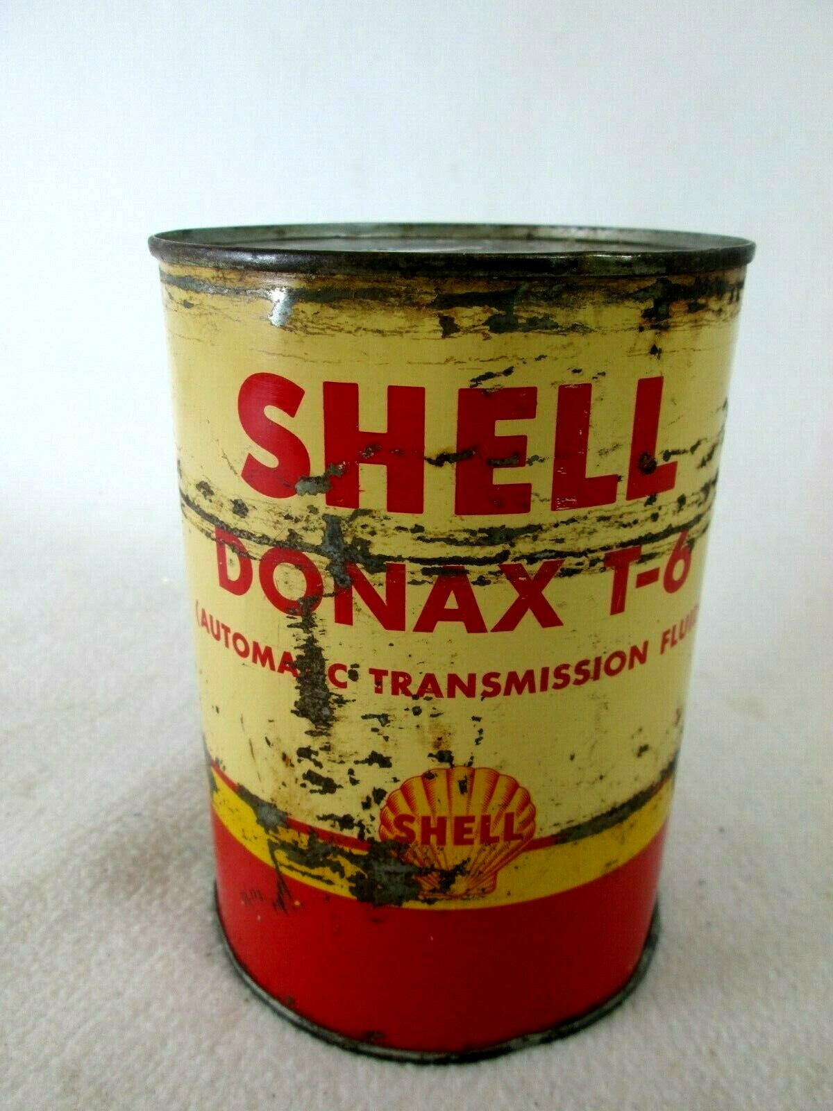 Vintage 1950's Shell Donax T6 ATF transmission fluid empty one qt