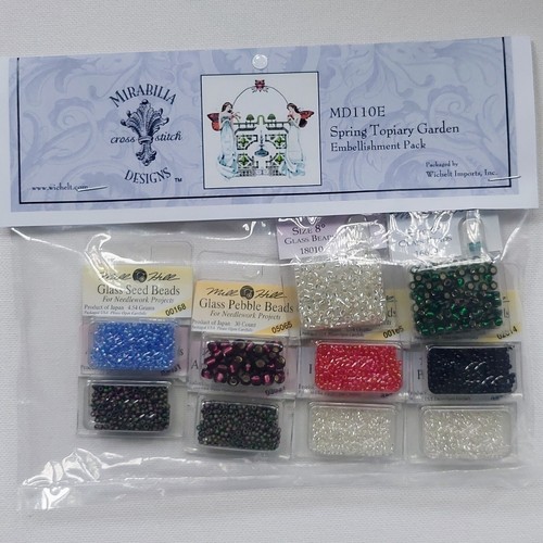 Spring Topiary Garden Mirabilia Beaded Cross Stitch Chart Pattern and Bead Pack - Picture 21 of 24