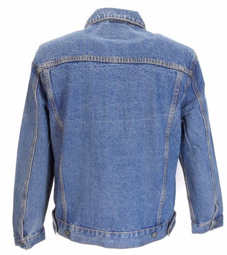 BLAUE Stonewashed Retro Mod Biker Denim Trucker Jacke`s - Bild 4 von 4