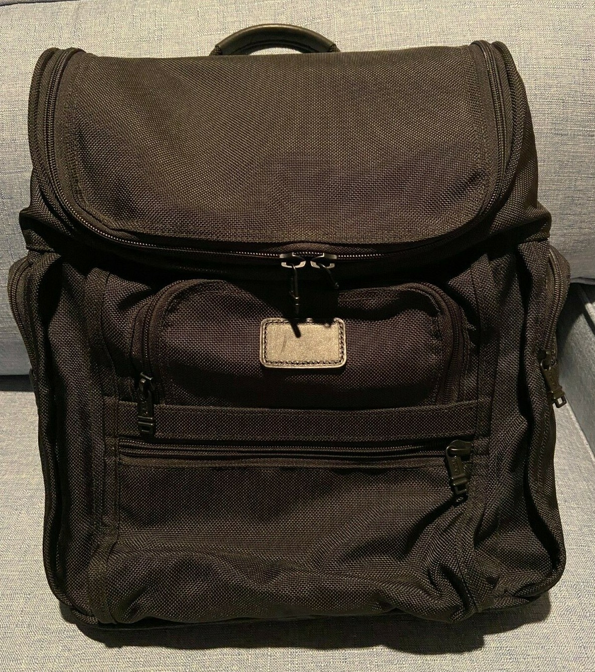TUMI Alpha Black Laptop Briefcase Backpack Gem