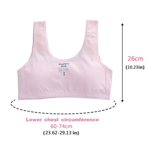 3 Pack Puberty Girls Underwear Teenage Sports Bra Crop Tops Training Bras 8 -16Y - Picture 3 of 10