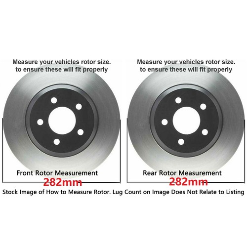 11.10 inch (282mm) Front and Rear Brake Disc Rotors Kit for Honda Accord Civic - Picture 3 of 9