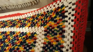VINTAGE-Hand-Crocheted-Mixed-Multi-Colored-Afghan-Throw-Blanket-53-034-x-55-034