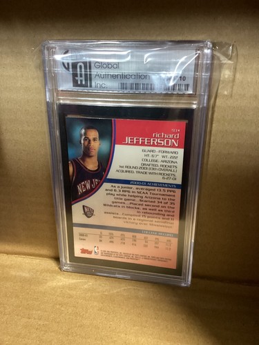 Richard Jefferson 2000-01 Topps Prístino Nueva Jersey Nets NBA Baloncesto #93 - Imagen 2 de 2