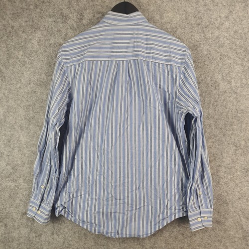 Timberland Shirt Mens Medium Blue Striped Button Up Long Sleeve Collared 10711 - Picture 12 of 13