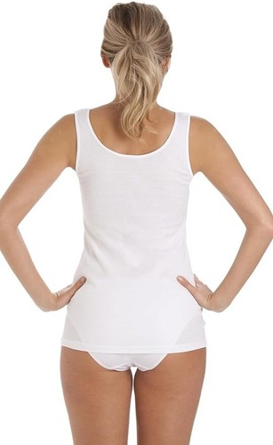 La Marquise - Ladies 100% COTTON Sleeveless/Camisoles Vest V-Neck with Lace - Picture 5 of 6