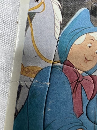 Disney’s Cinderella Golden Frame-Tray Puzzle 12 Piece Vintage 1 Pc Bent - Picture 6 of 9