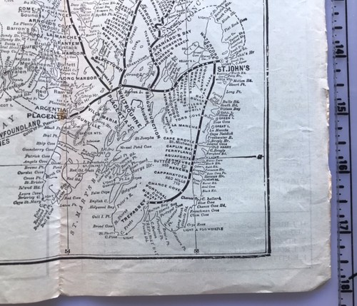1933 Newfoundland Railway Steamship System Map TimeTable Information Canada - Picture 9 of 10