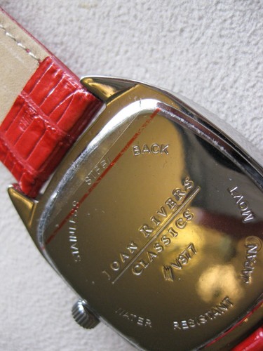 JOAN RIVERS Classics Collection Damenuhr, rotes Reptil-Kunstlederarmband Neu in OVP - Bild 6 von 10