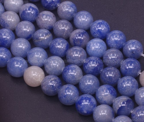 Natural Blue Aventurine Gemstone Round Loose Beads 4mm 6mm 8mm 10mm 12mm 15.5" - Picture 9 of 15