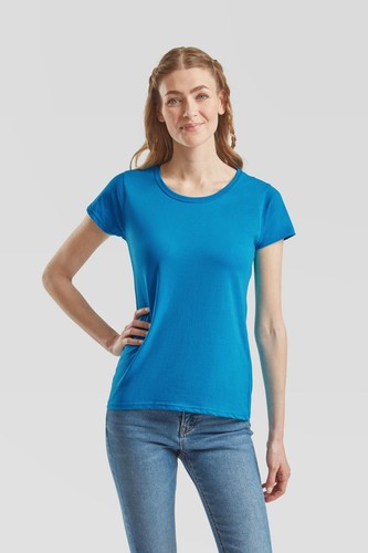 Camiseta Camiseta Camiseta Mujer Fruit of the Loom Algodón Liso Damas Calce Cuello Redondo - Imagen 3 de 36