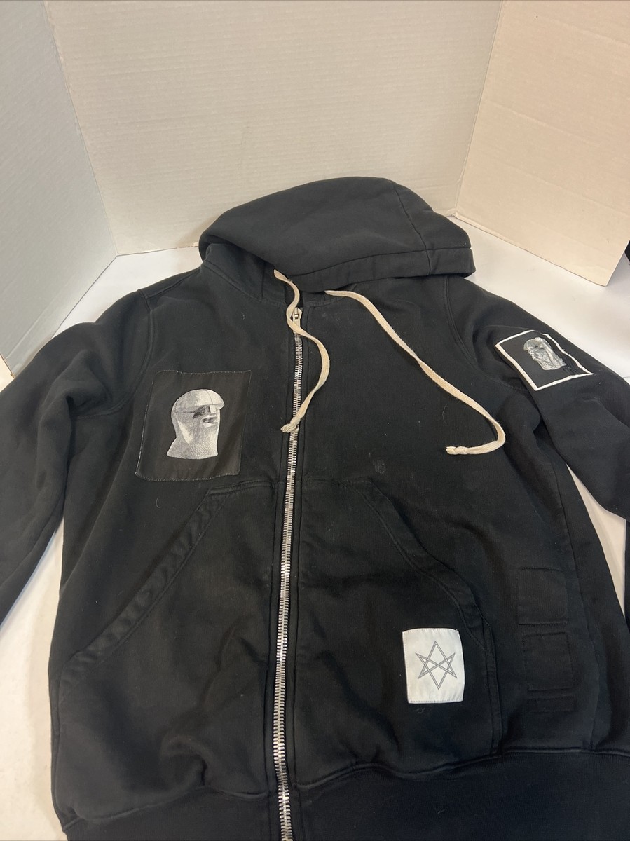 Rick Owens Jason Patch Zip Up Hoodie Black Used Size L | eBay Rick Owens Jason Patch Zip Up Hoodie Black Used Size L | eBay