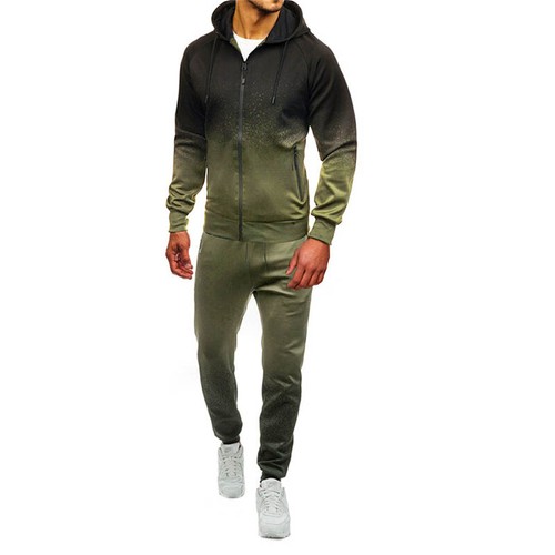 Men Sport Casual 2 Piece Tracksuit Pants Hooded Jacket Sweatsuit Hoodie Sets - Bild 3 von 14