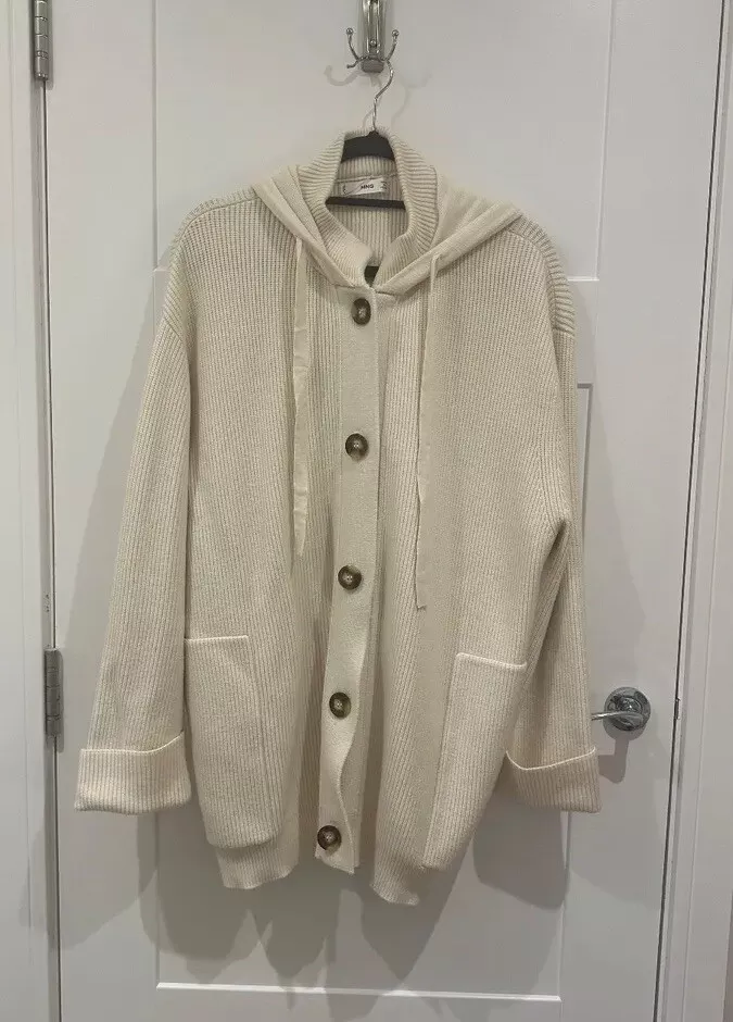 Mango outlet hooded cardigan