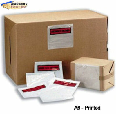 500 A6 Documents Enclosed Address Wallets Labels 160x110mm