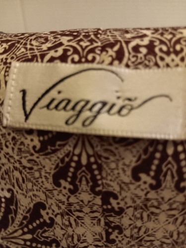 Mens Vintage VIAGGIO 100% SILK Tie Necktie 56" x 4" Floral USA Made Imported - Picture 5 of 5