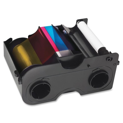 Fargo 45010 DTC1000 DTC1250e YMCKOK Color Ribbon Kit - 200 Prints - Sealed - New - 第 1/1 張圖片