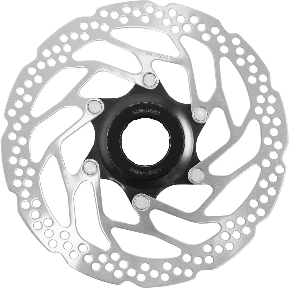SHIMANO 160 mm Bremsscheibe SM-RT30 Center Lock mit Verschlussring Fahrrad