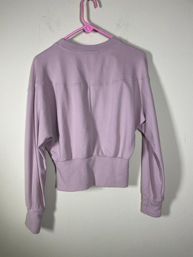 Athleta Retroterry Sweatshirt mit Rundhalsausschnitt in Smoked Mauve sportlich Gr. SP - Bild 5 von 6
