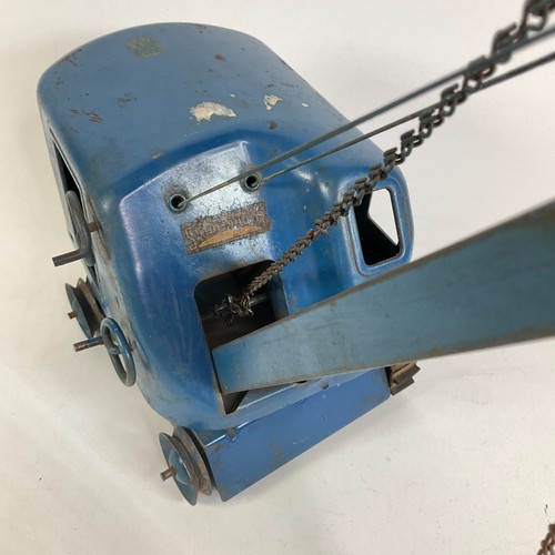 Vintage Structo Toys Pressed Steel Excavator Steam Shovel Toy Blue - Picture 6 of 14